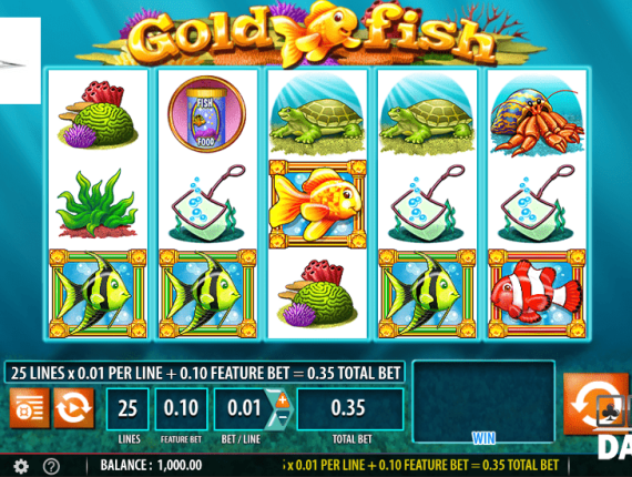 machine à sous Goldfish écran 1