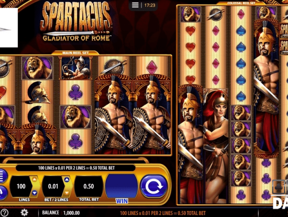 machine à sous Spartacus écran 1
